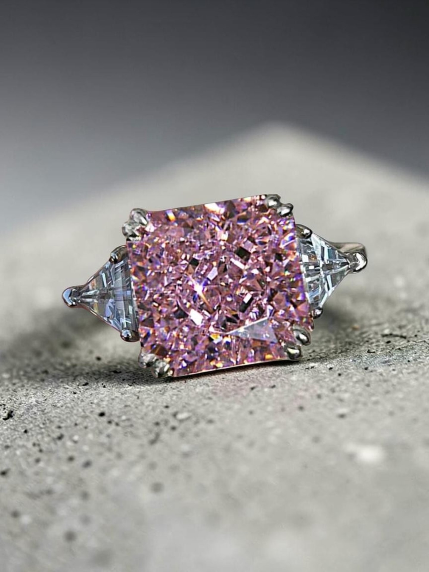 Pink & White CZ S925 Ring