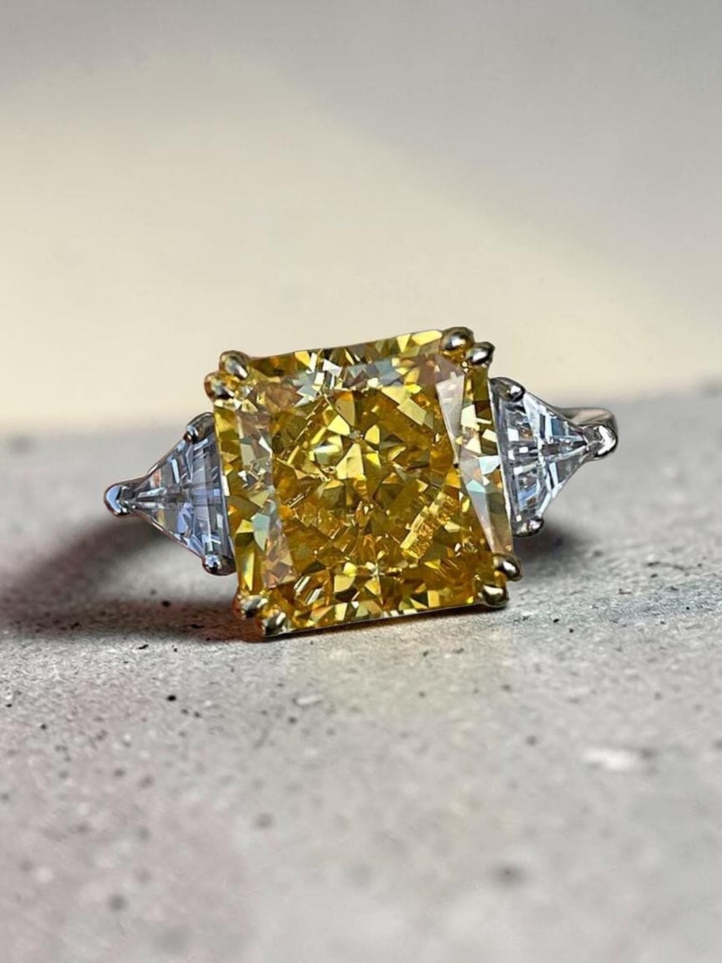 Yellow CZ S925 Ring